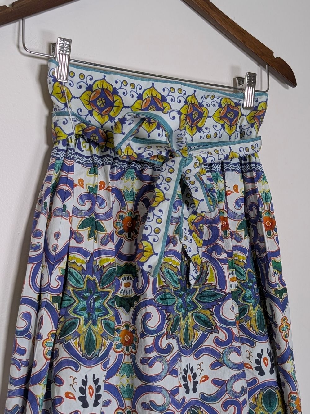 Antonio Melani Tegan Mosaic Promenade Maxi Skirt 2 Boho Resort Cotton Romantic - Picture 4 of 9